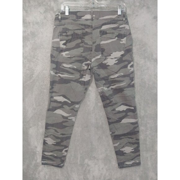 Democracy Jeans Women 12 Gray Camo Skinny Ab Technology Freedom Ankle Stretch - Picture 2 of 9